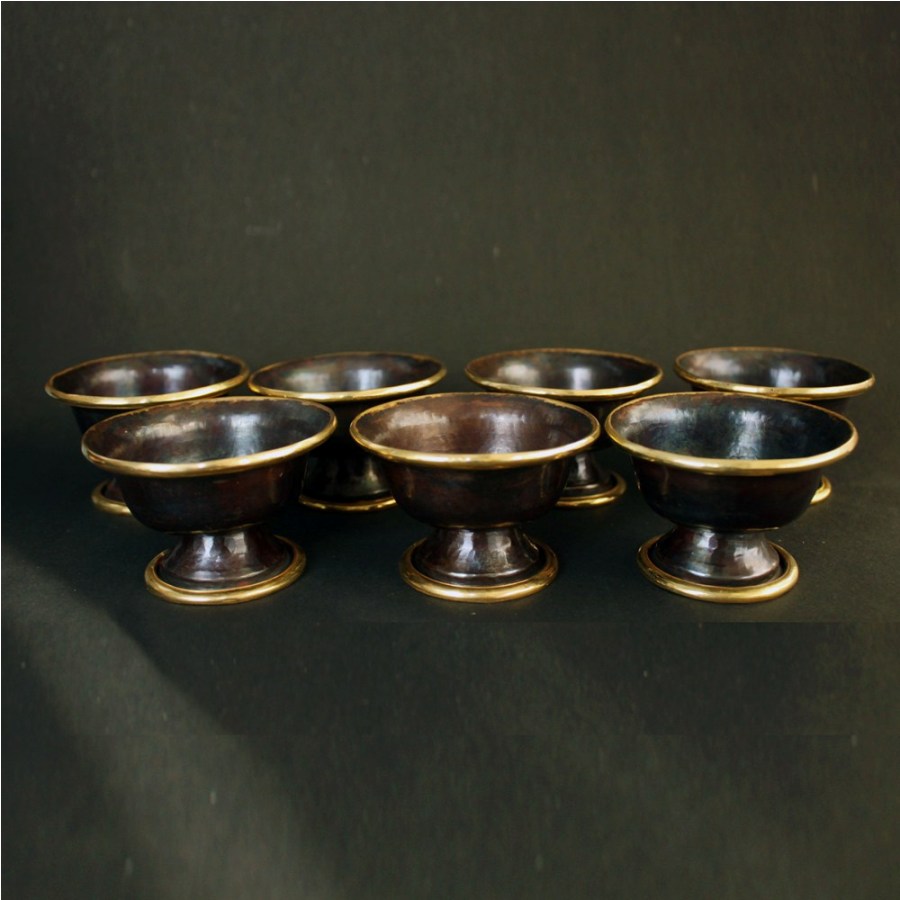 copper raised offering bowls